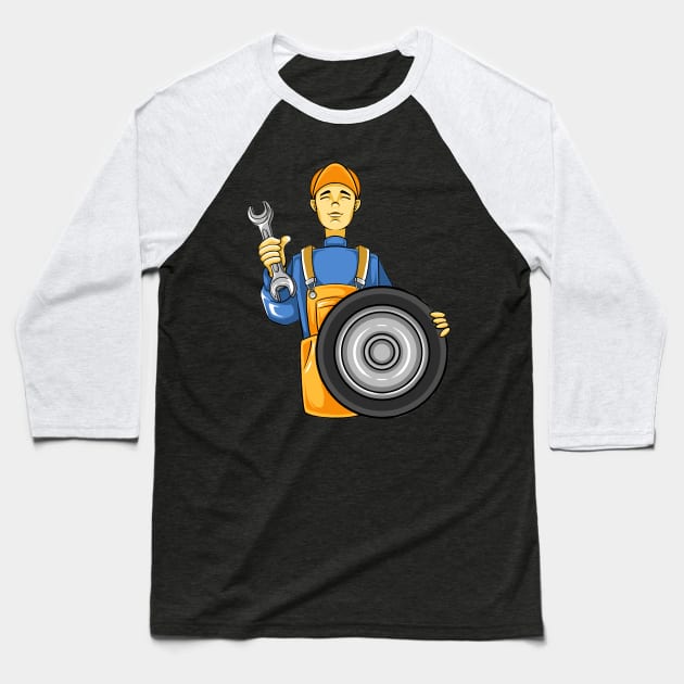 Mechanic Baseball T-Shirt by fromherotozero